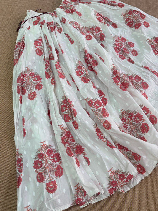 Printed cotton skirt
