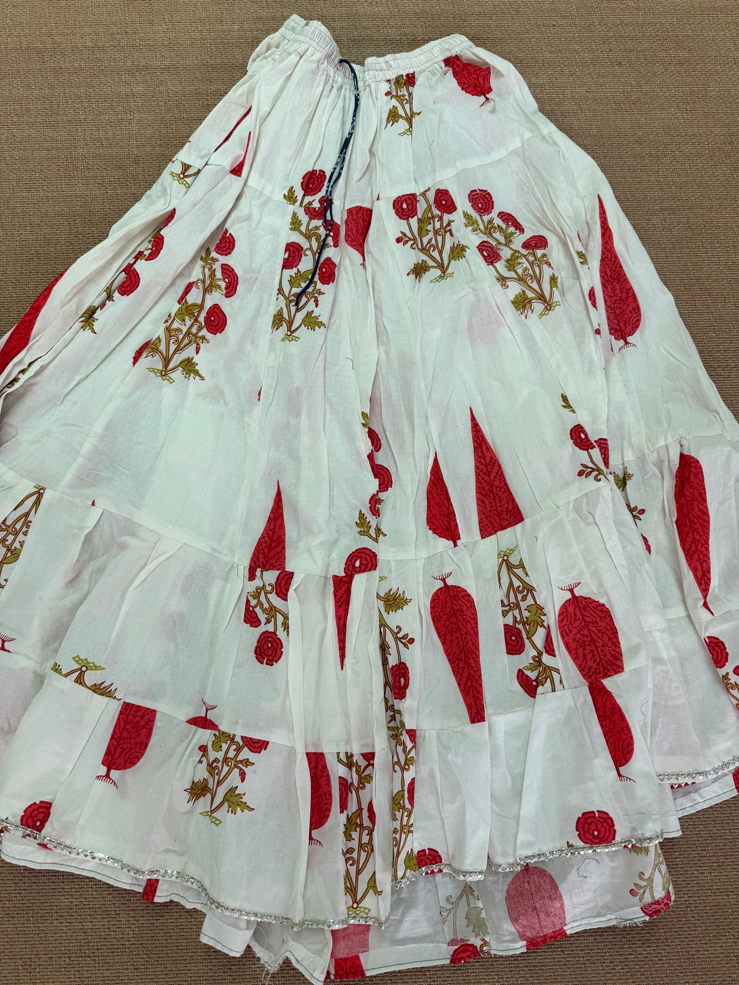 Printed cotton skirt