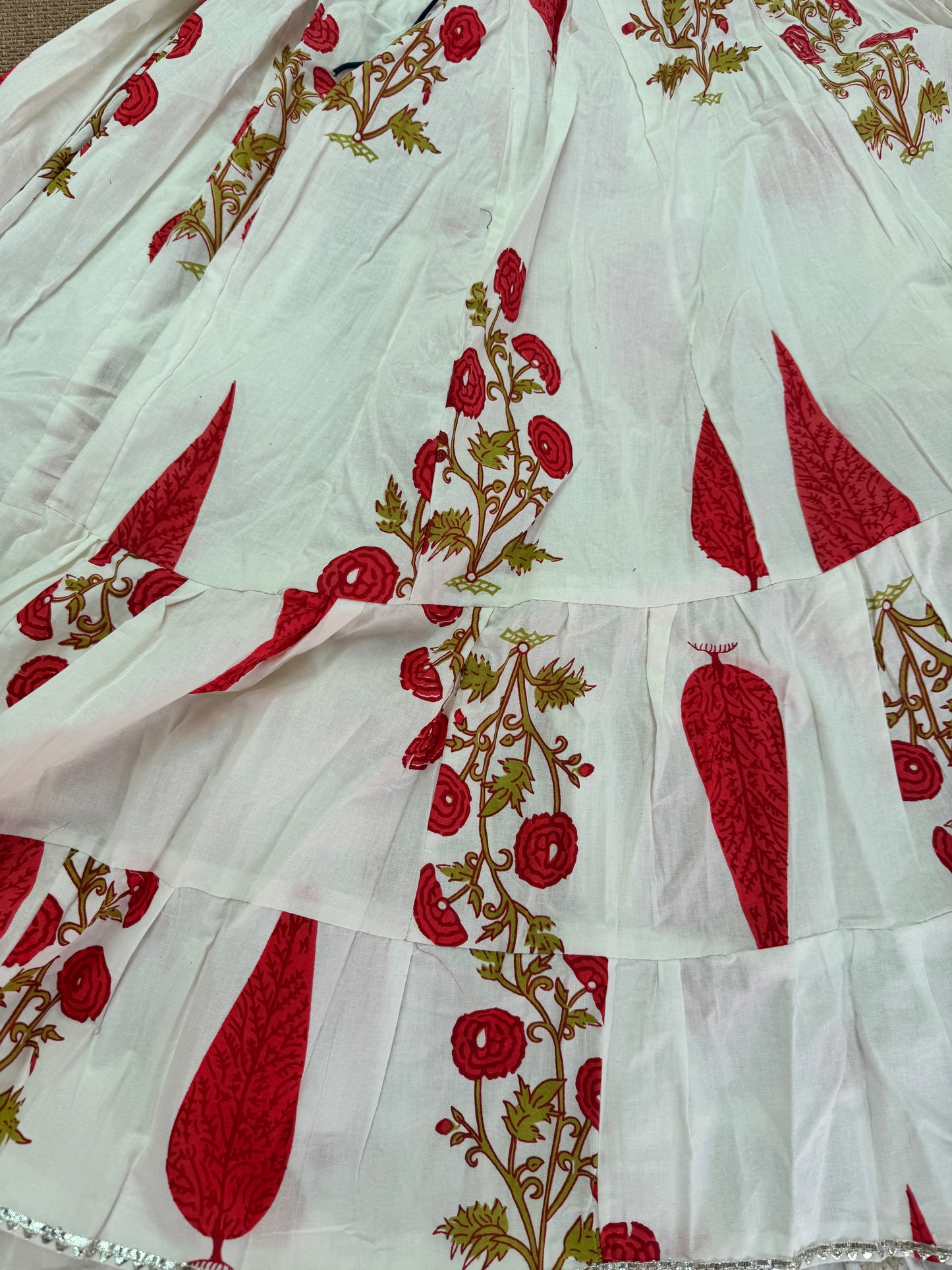 Printed cotton skirt