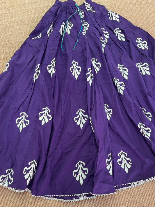 Printed cotton skirt