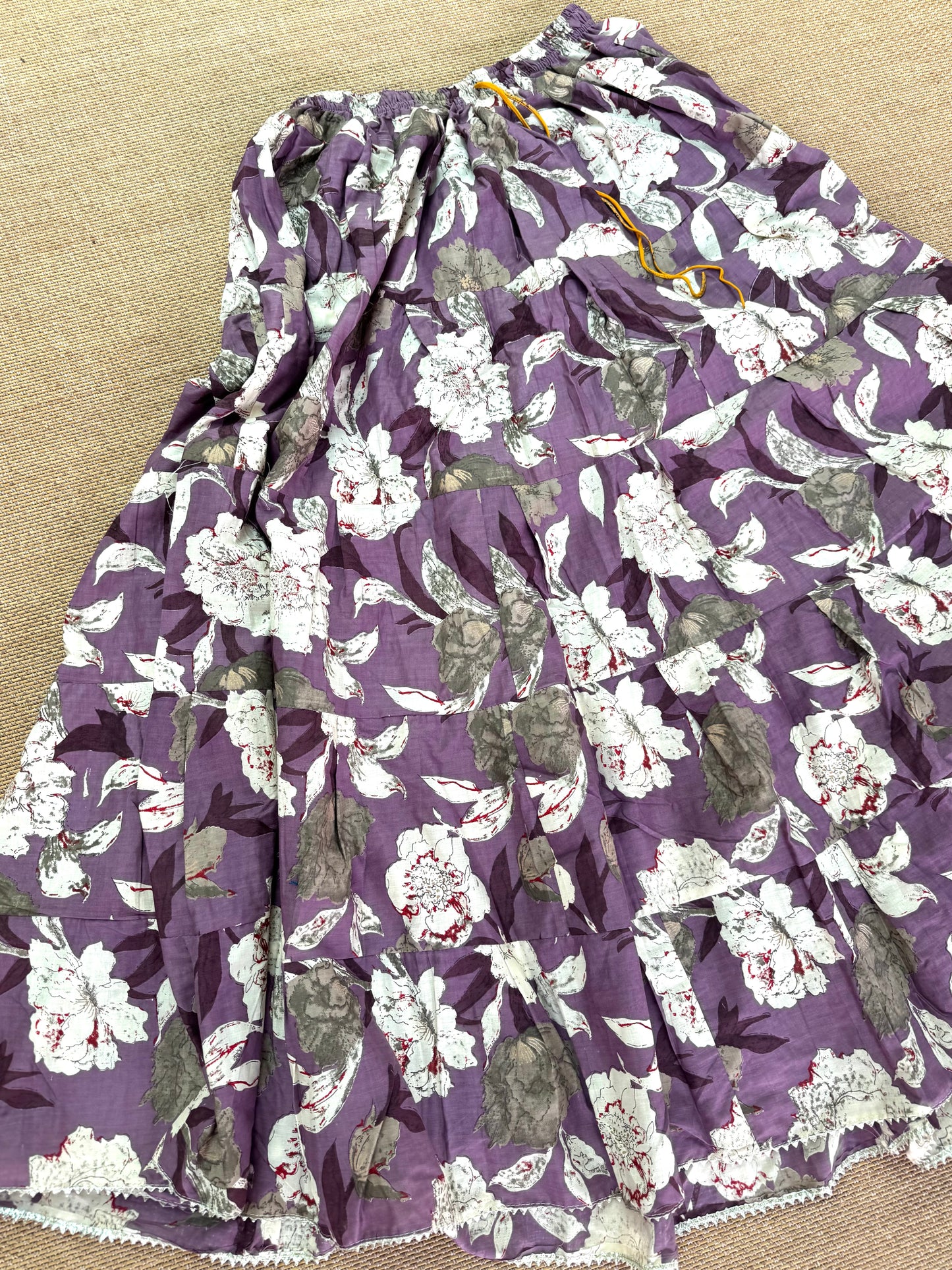 Printed cotton skirt