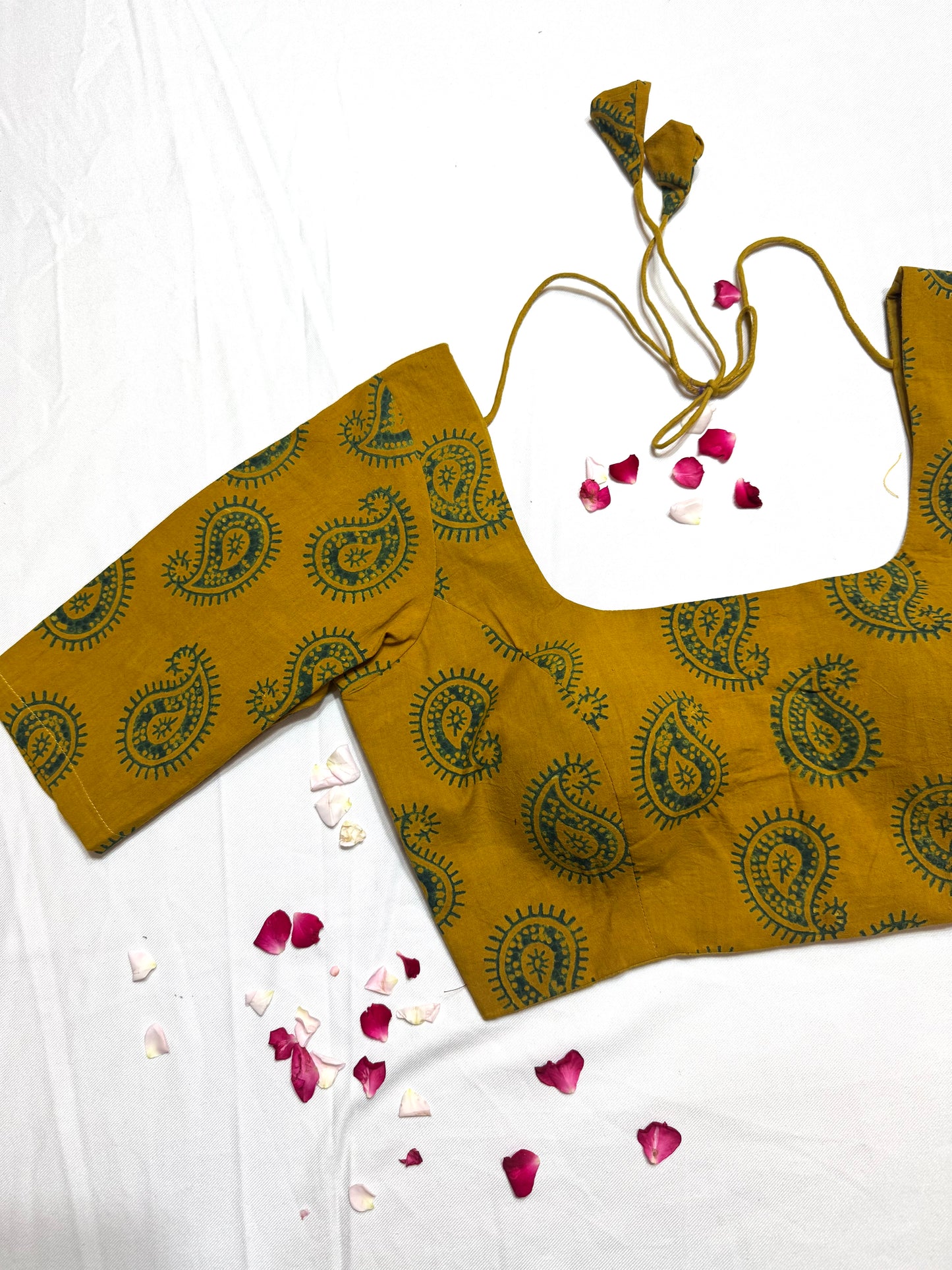 cotton ajrakh ready made blouse