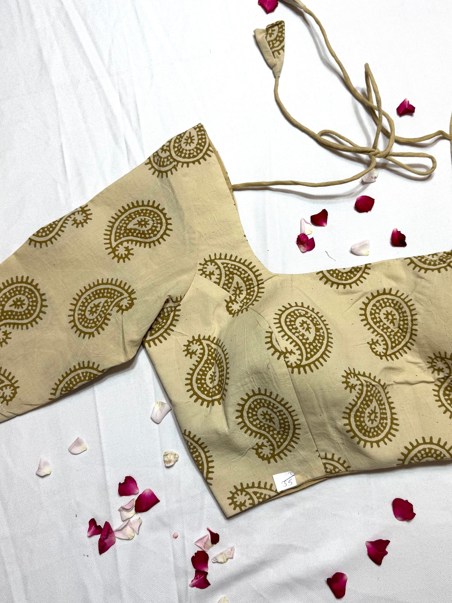 cotton ajrakh ready made blouse