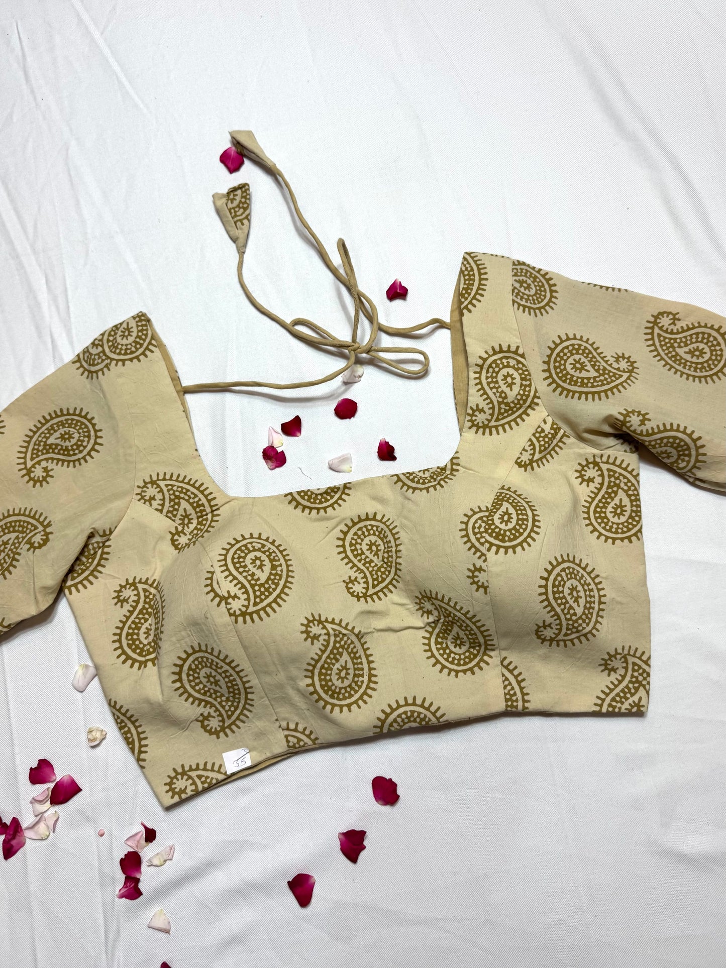 cotton ajrakh ready made blouse