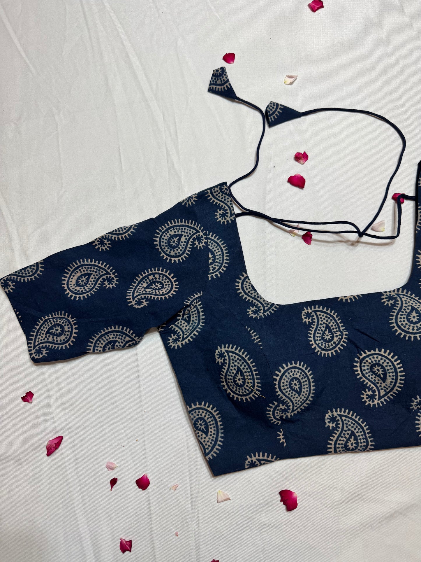 cotton ajrakh ready made blouse