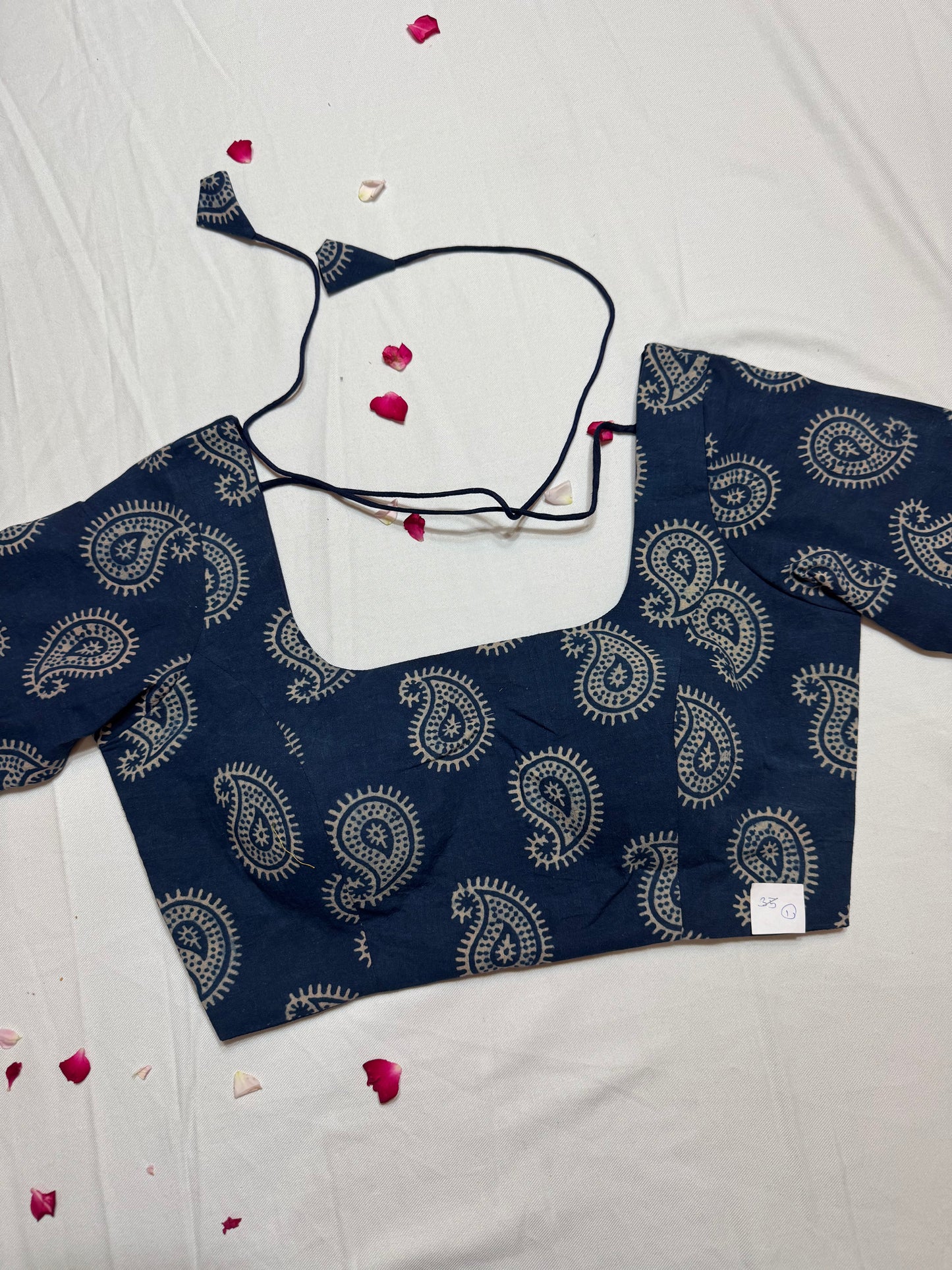 cotton ajrakh ready made blouse