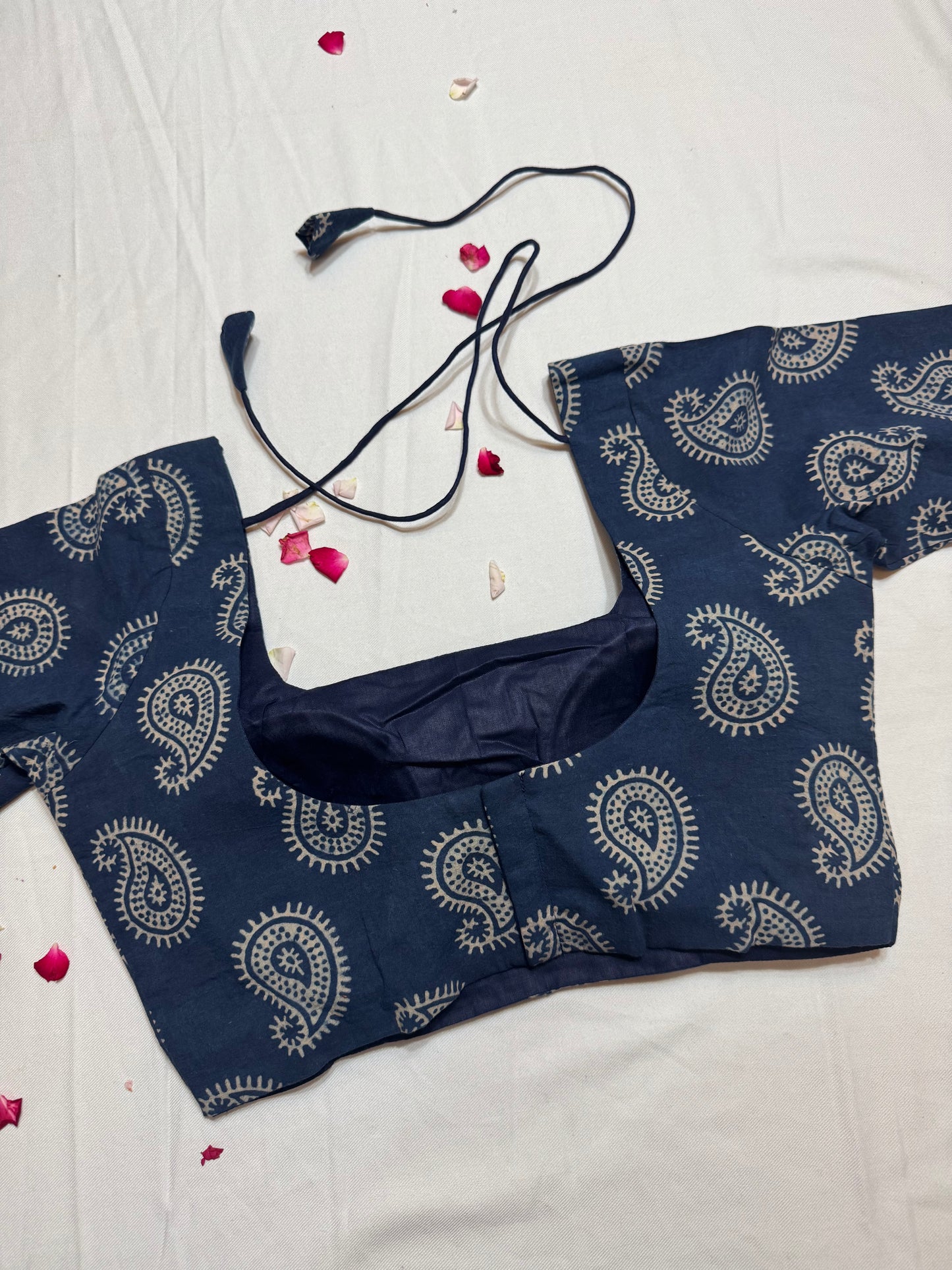 cotton ajrakh ready made blouse