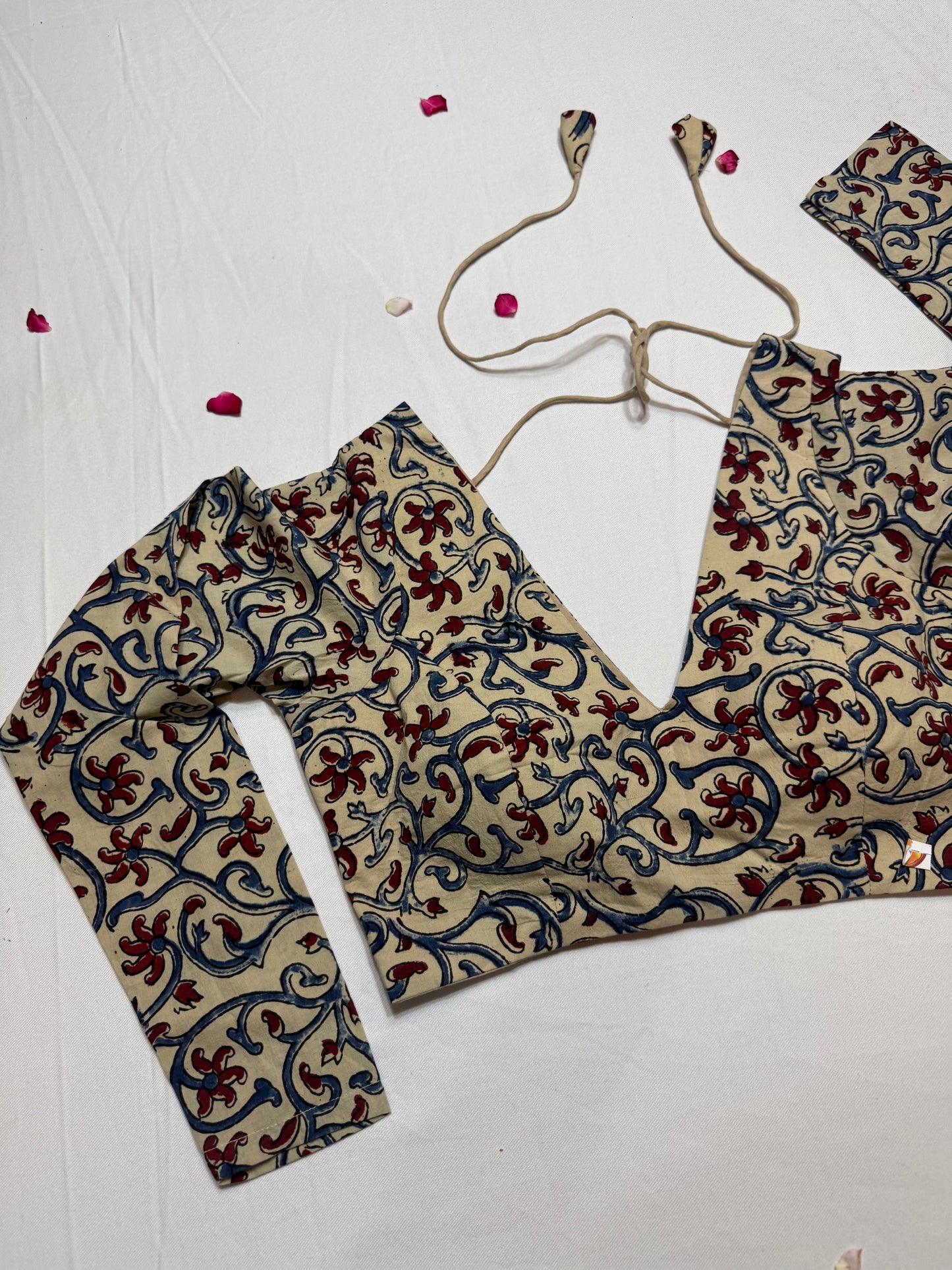 cotton ajrakh ready made blouse