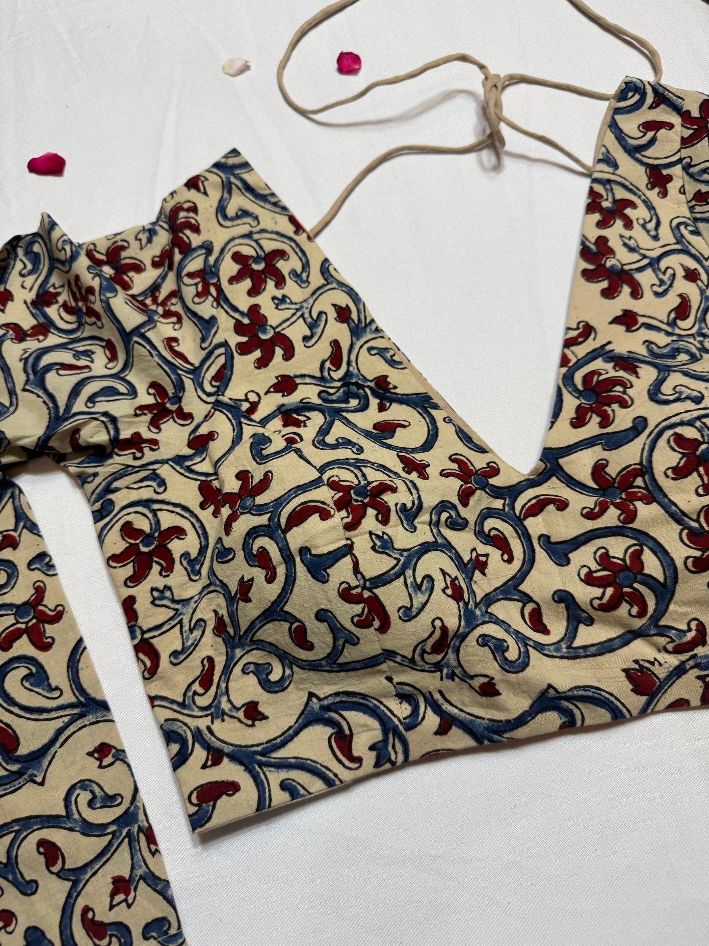 cotton ajrakh ready made blouse