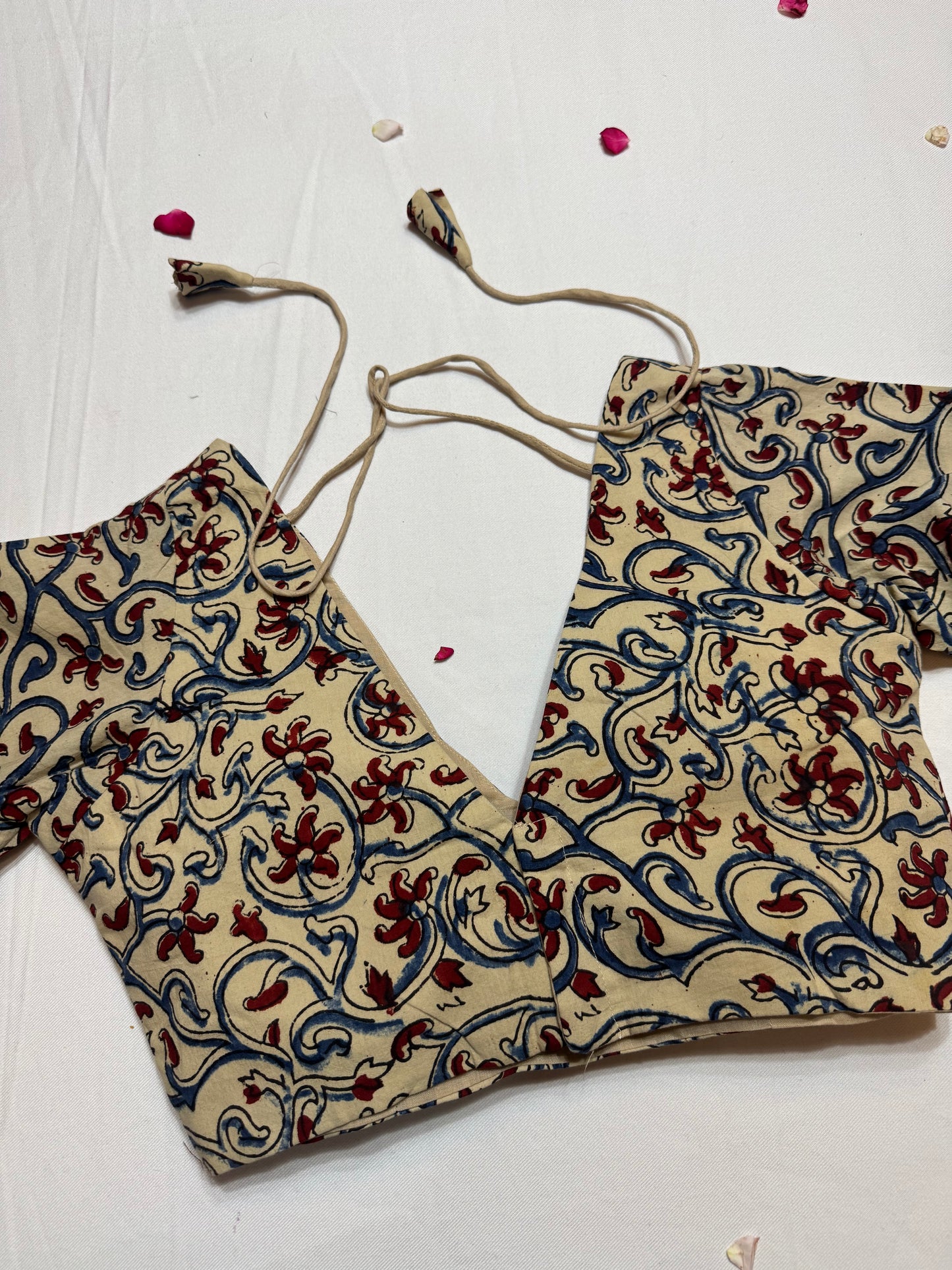 cotton ajrakh ready made blouse