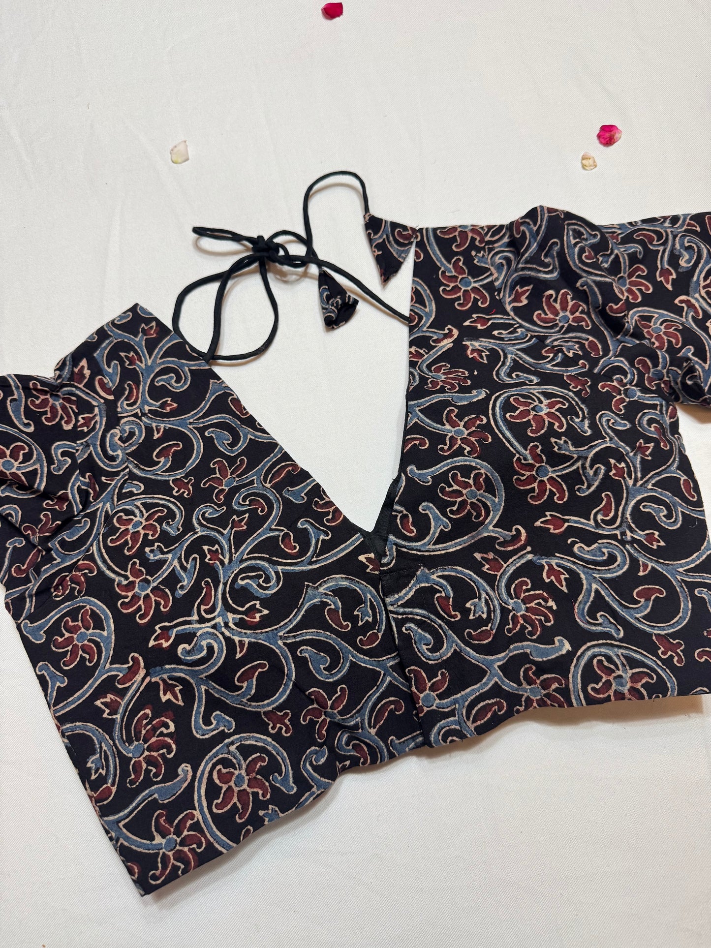 cotton ajrakh ready made blouse