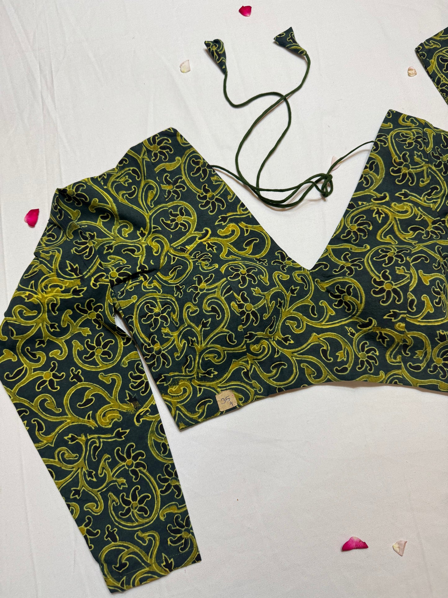 cotton ajrakh ready made blouse