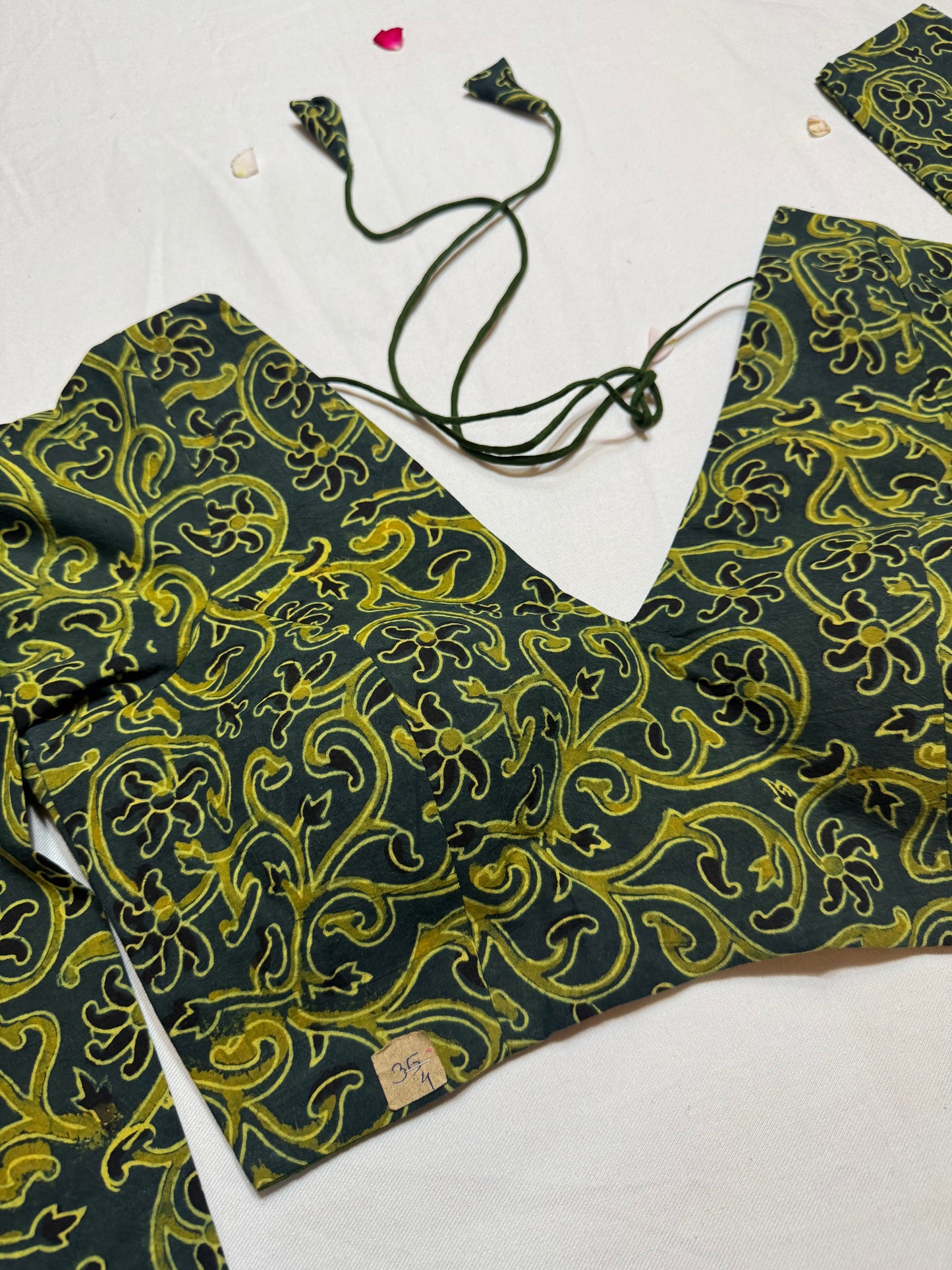 cotton ajrakh ready made blouse