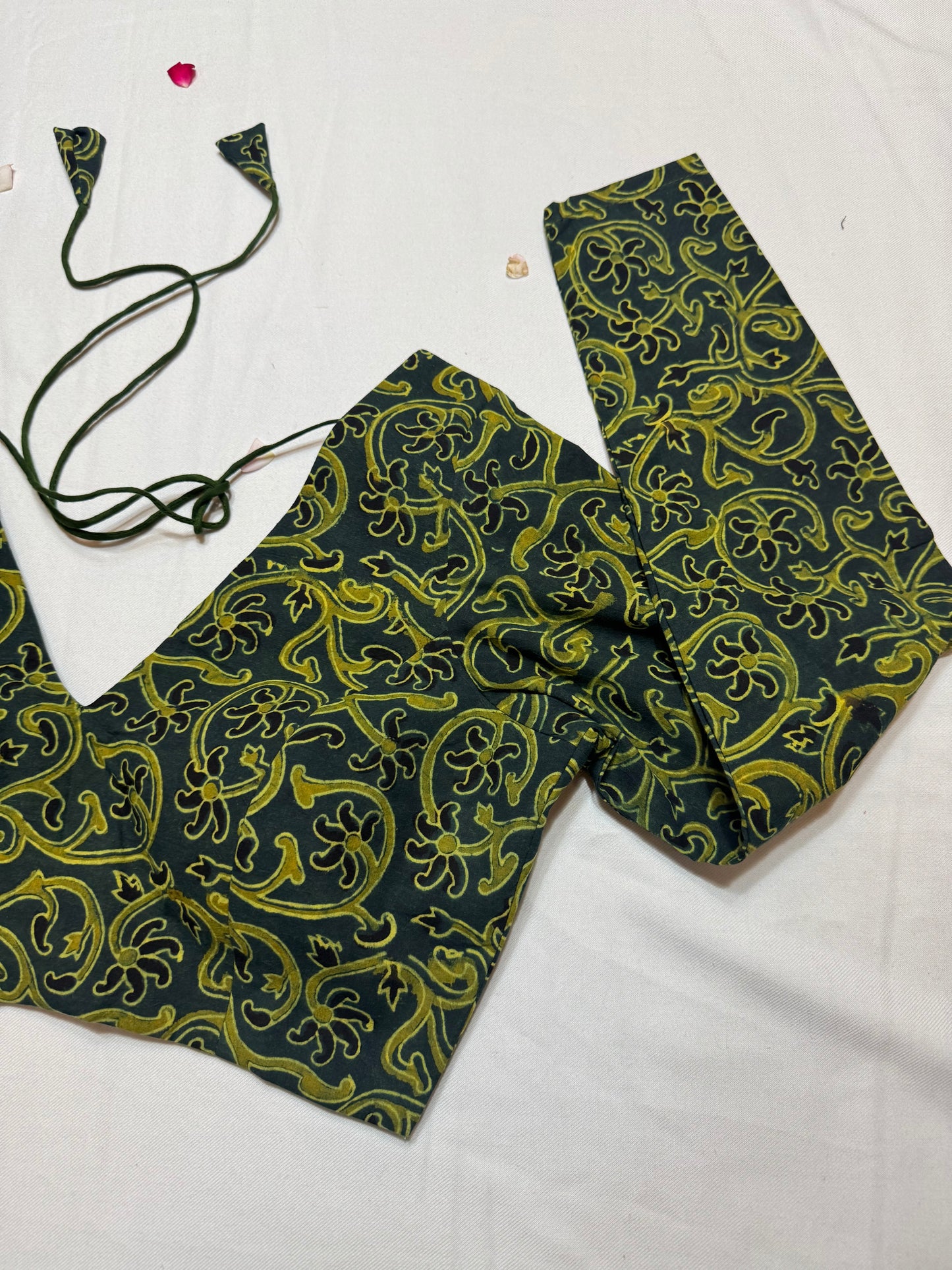 cotton ajrakh ready made blouse