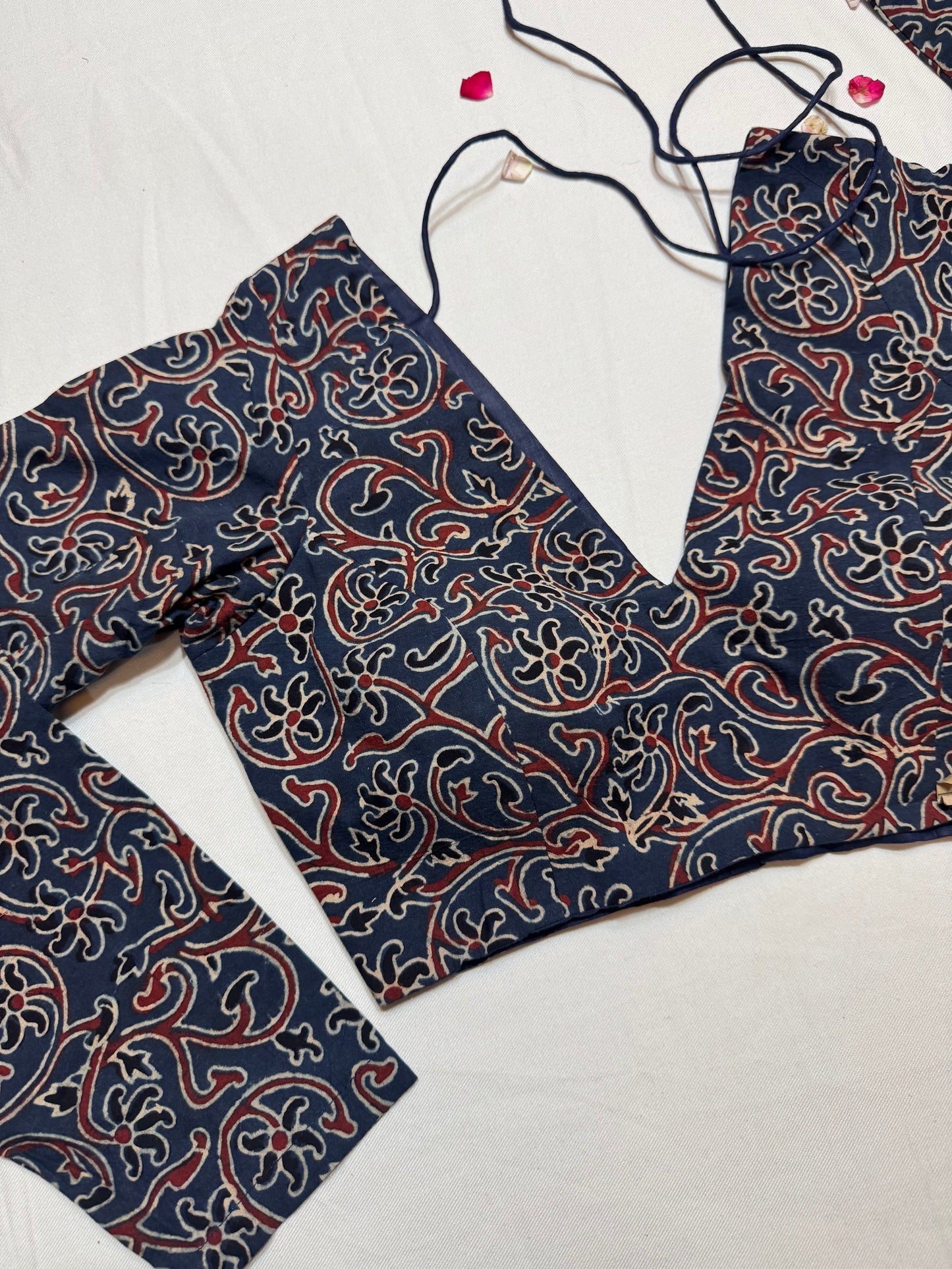 cotton ajrakh ready made blouse
