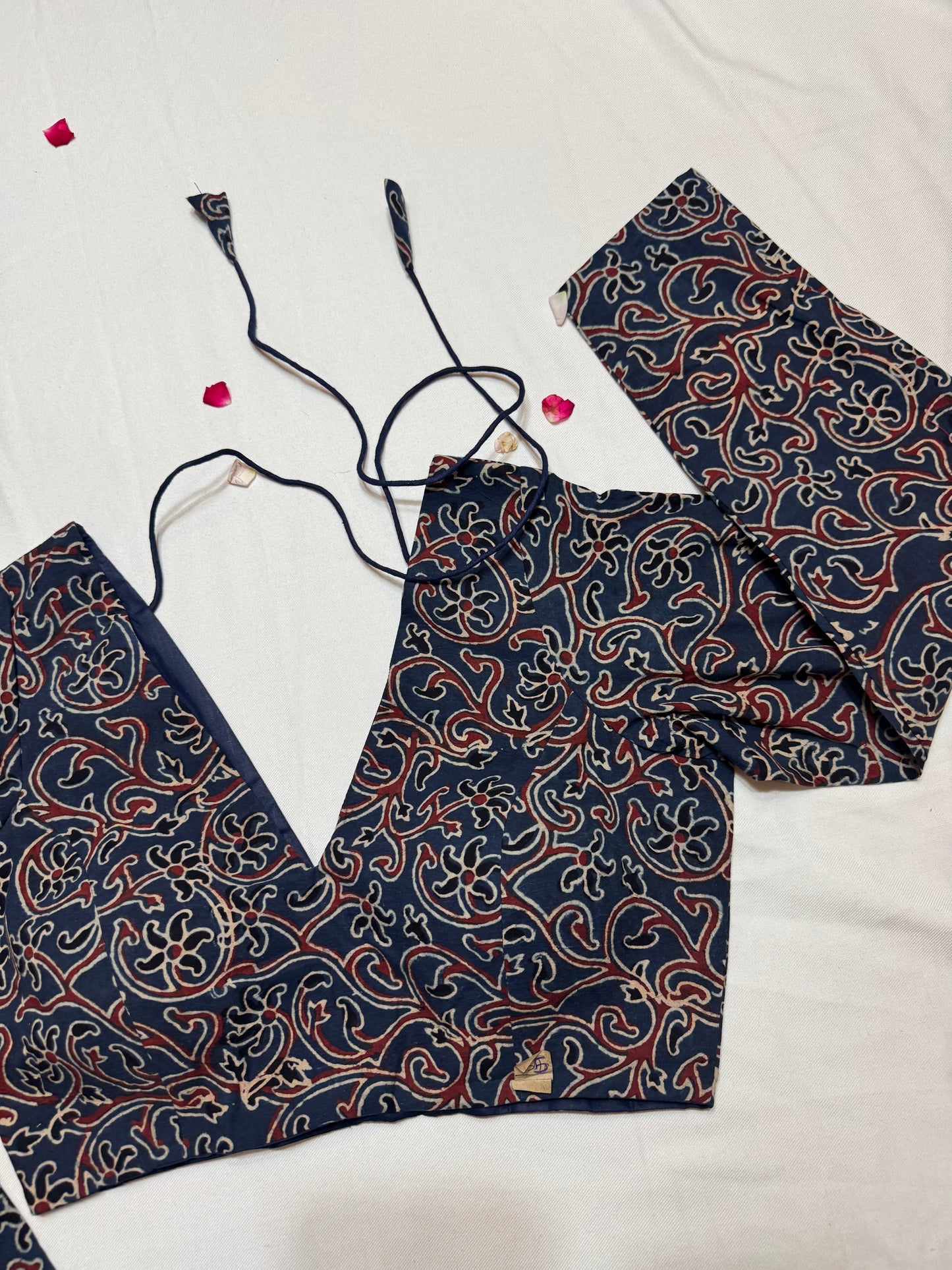 cotton ajrakh ready made blouse