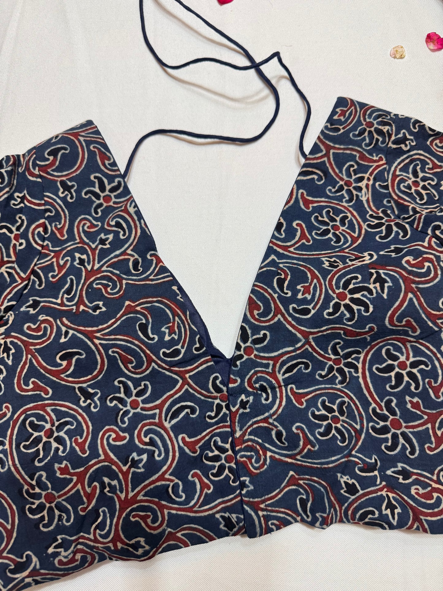 cotton ajrakh ready made blouse