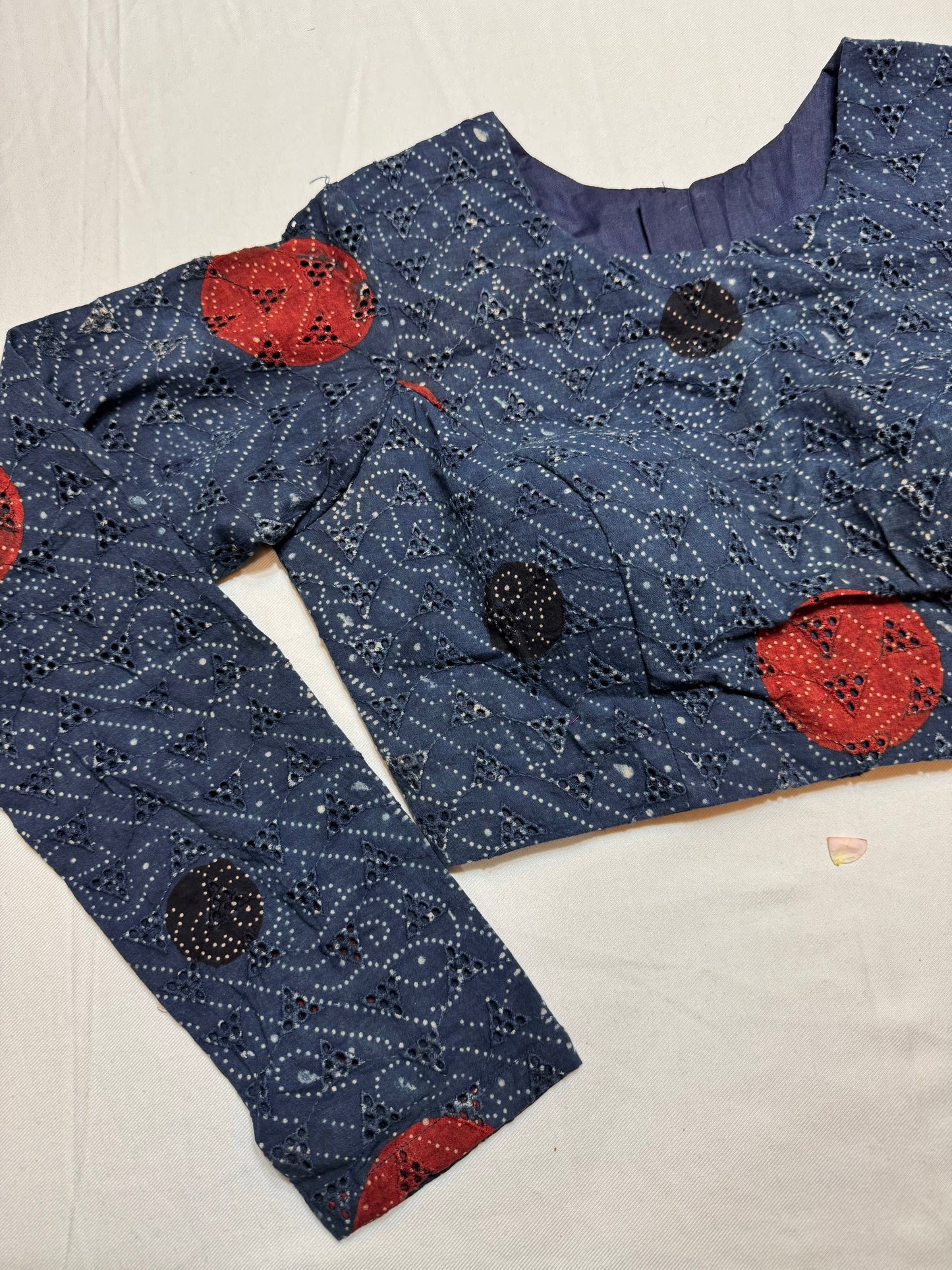 Hakoba cotton ajrakh ready made blouse