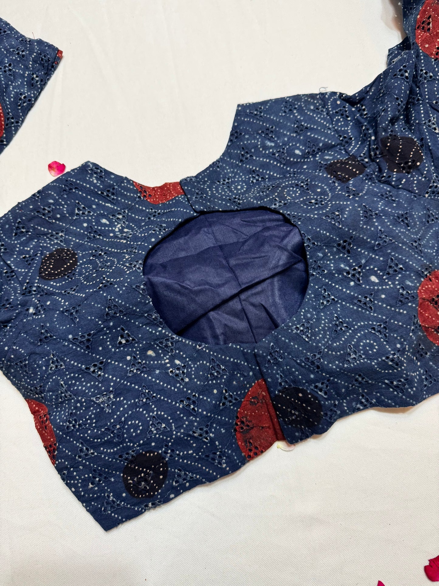 Hakoba cotton ajrakh ready made blouse