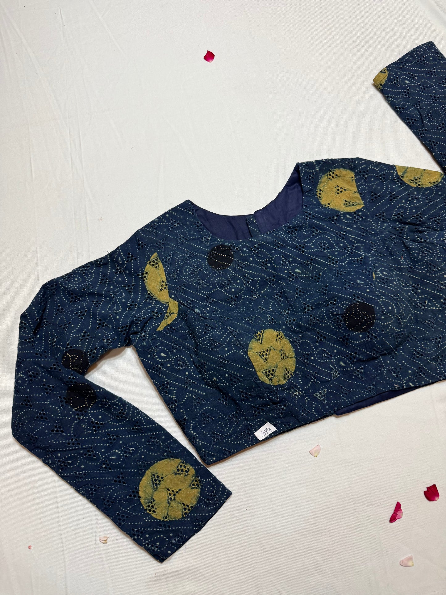 Hakoba cotton ajrakh ready made blouse