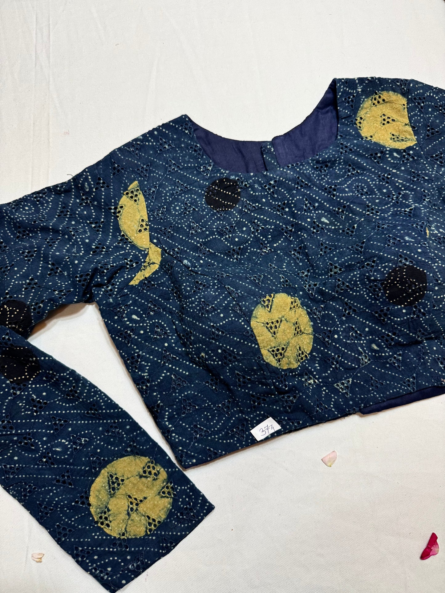 Hakoba cotton ajrakh ready made blouse