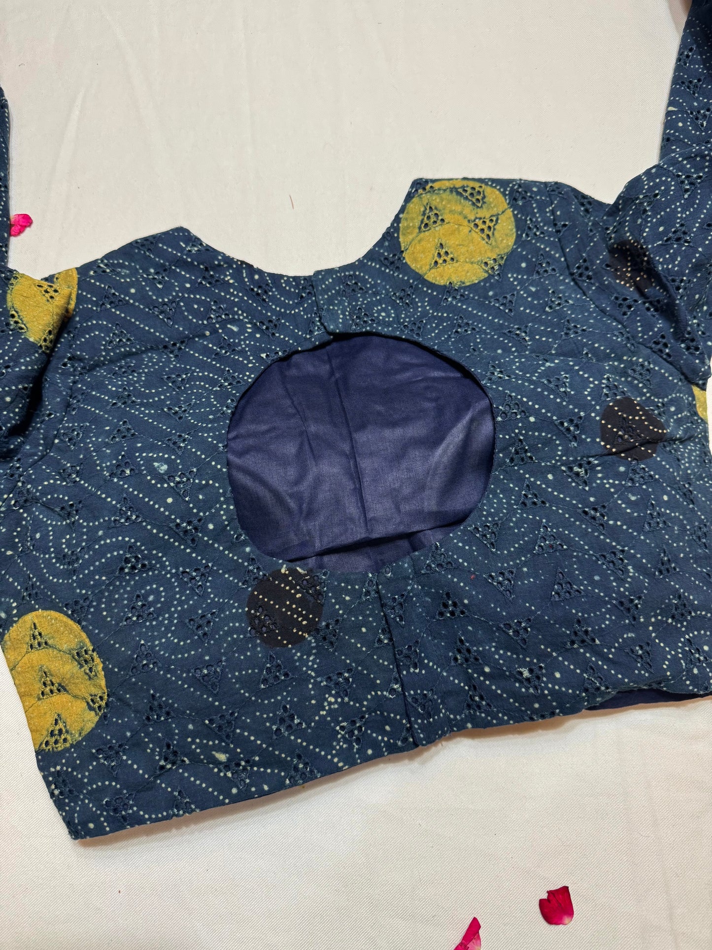 Hakoba cotton ajrakh ready made blouse