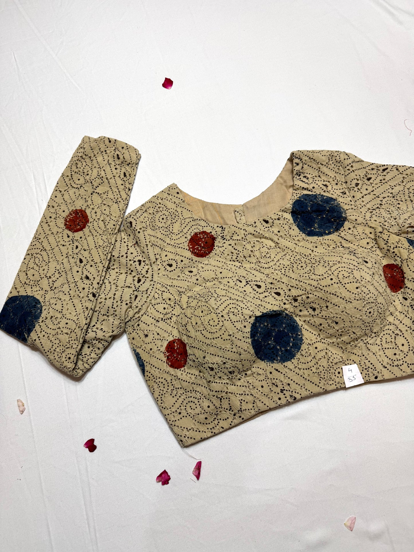 Hakoba cotton ajrakh ready made blouse