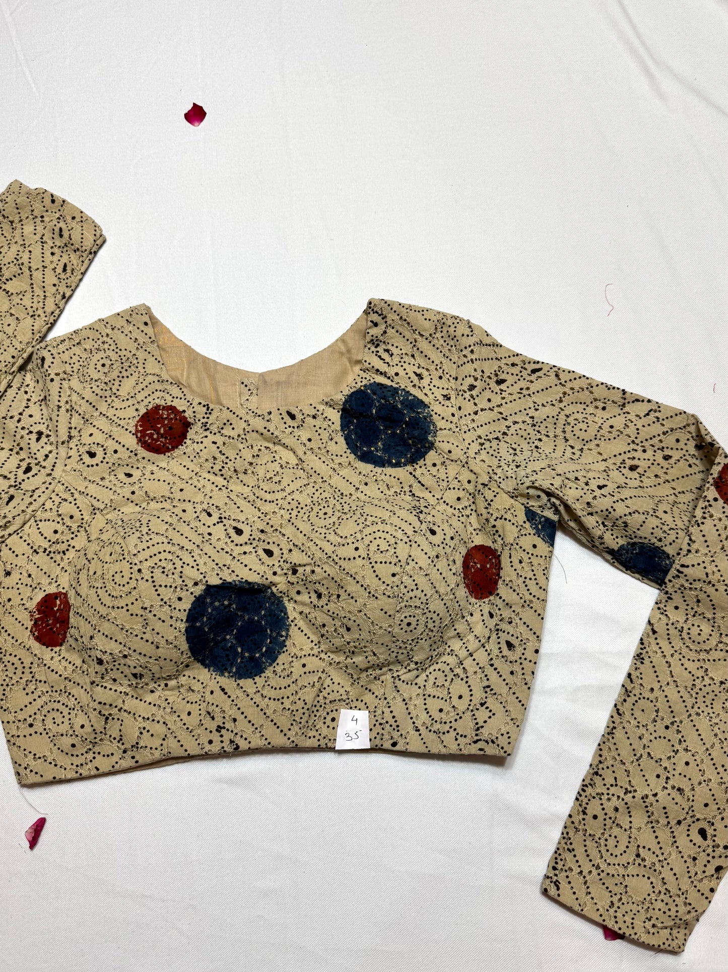 Hakoba cotton ajrakh ready made blouse