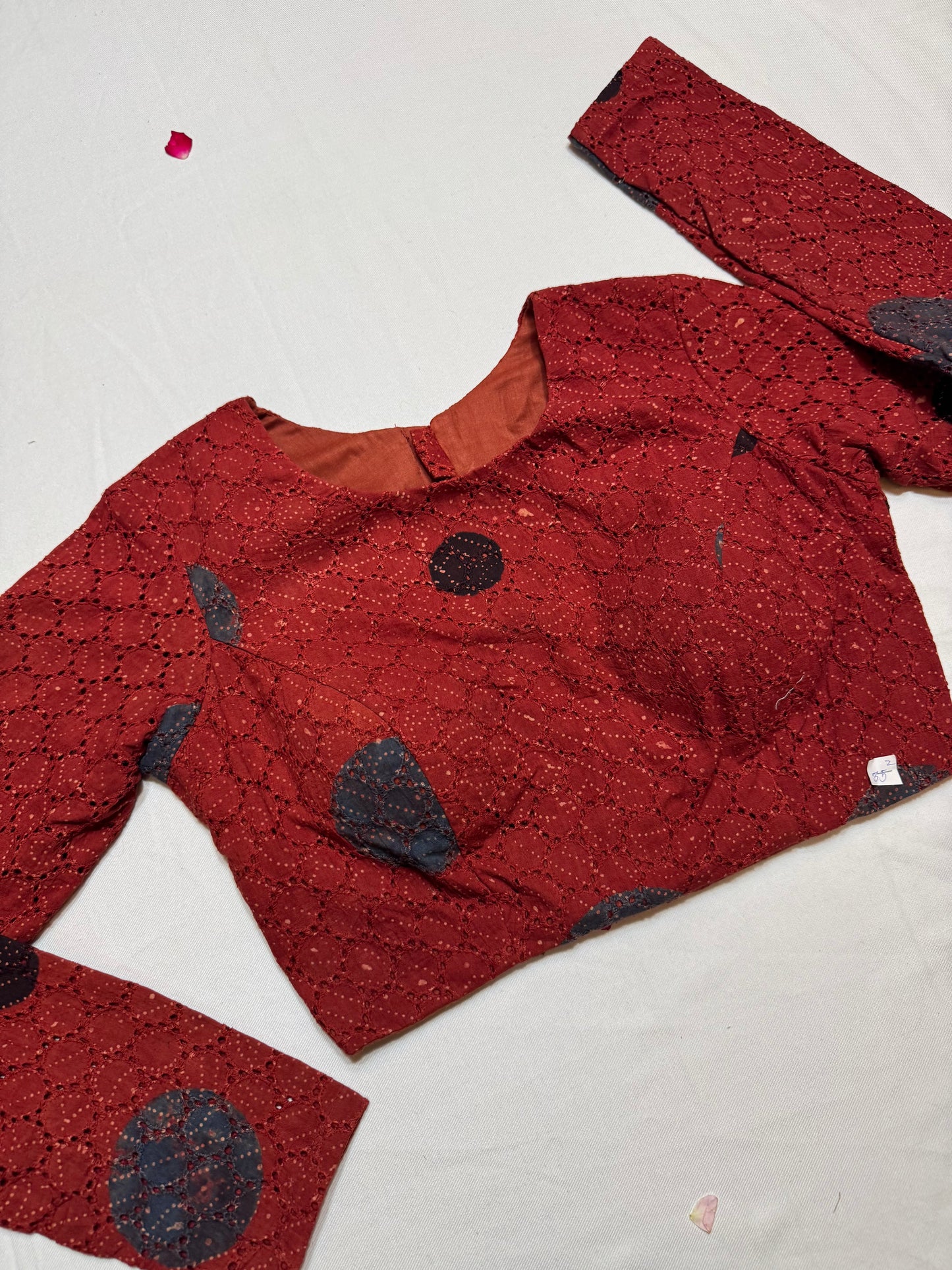 Hakoba cotton ajrakh ready made blouse