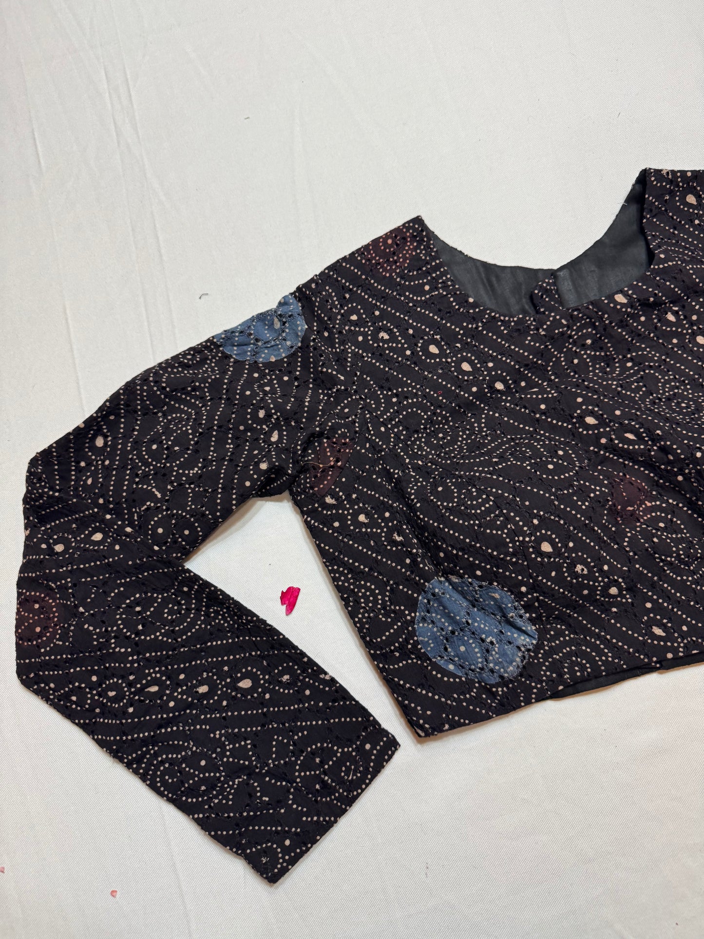 Hakoba cotton ajrakh ready made blouse