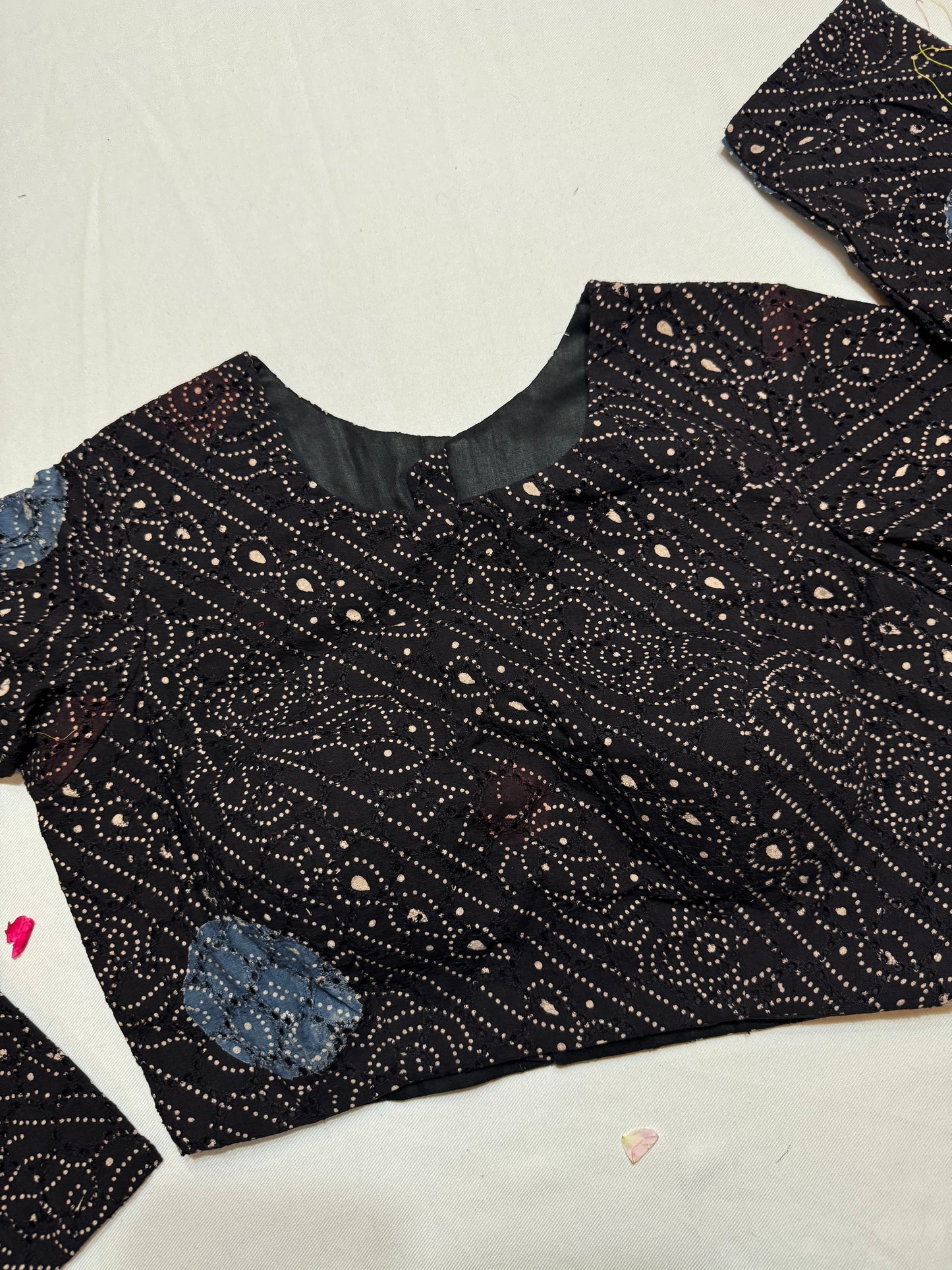 Hakoba cotton ajrakh ready made blouse