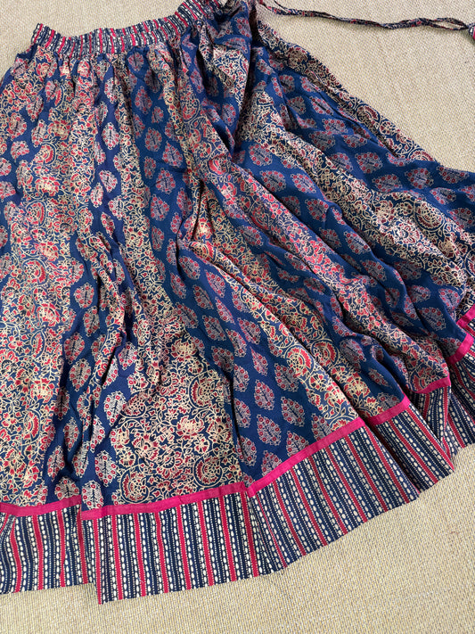 Ajrakh cotton skirt
