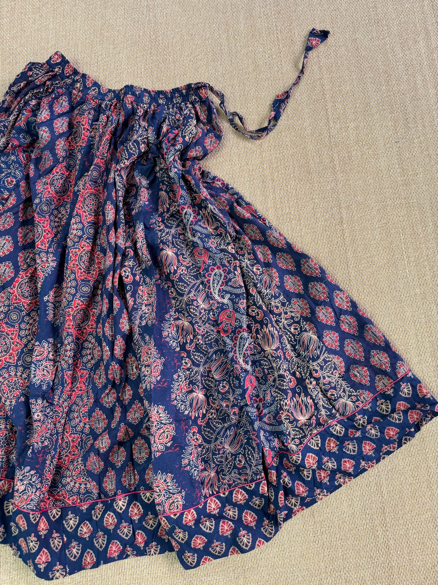 Ajrakh cotton skirt