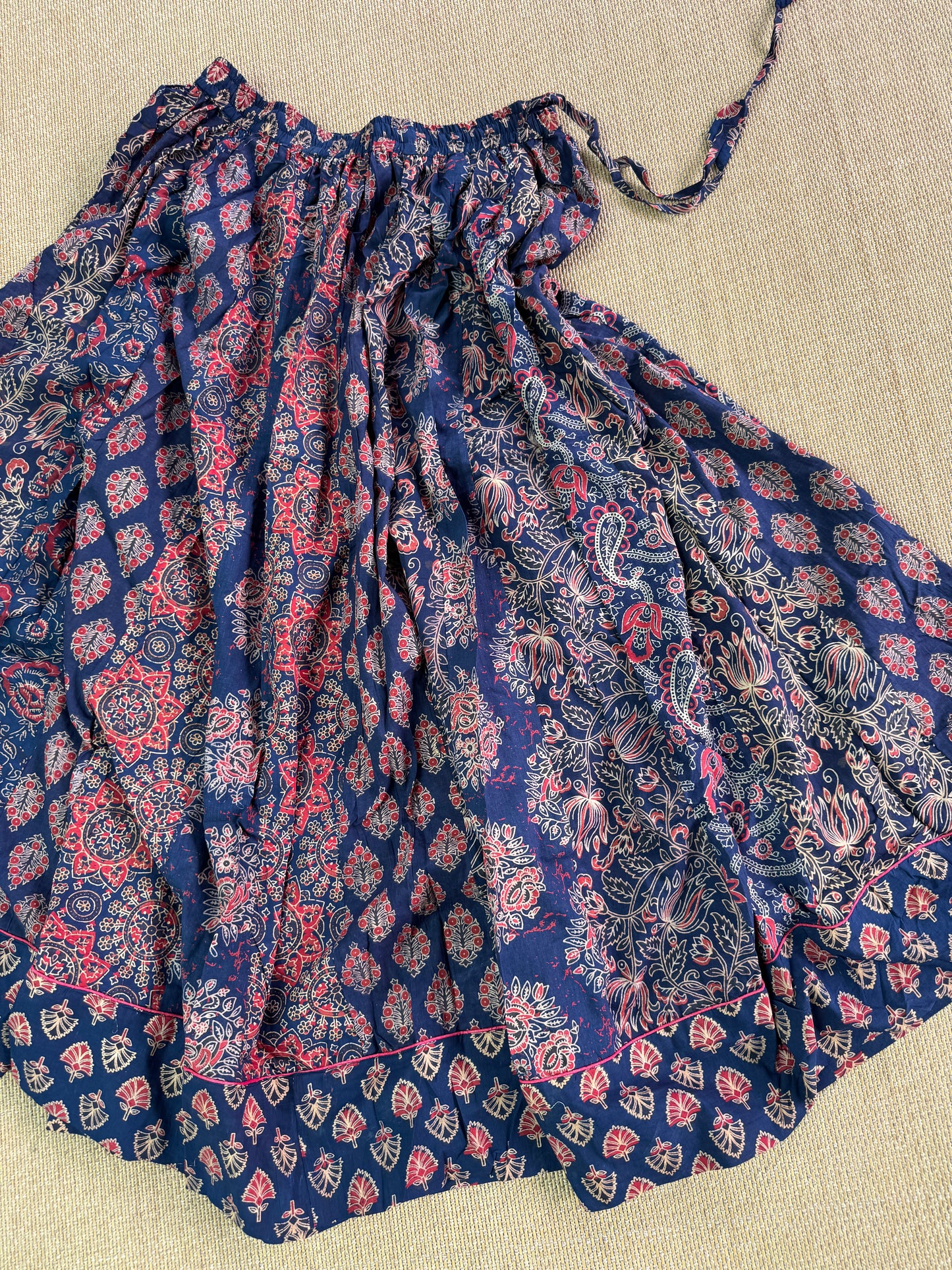 Ajrakh cotton skirt