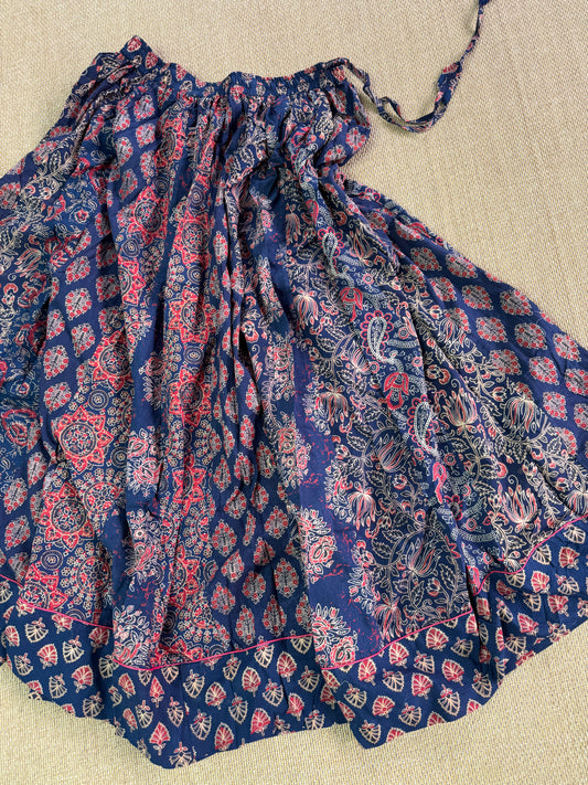 Ajrakh cotton skirt