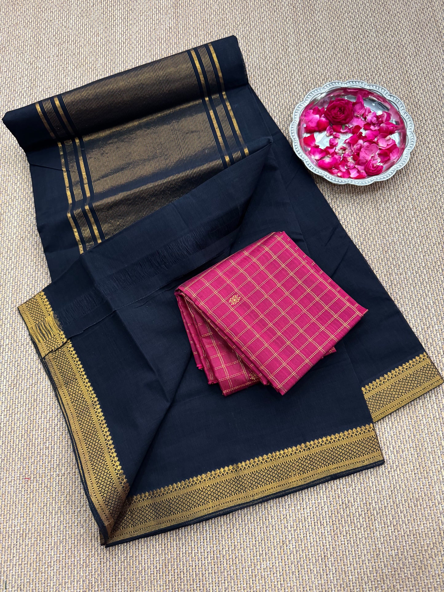 Handloom Mangalagiri Cotton Saree