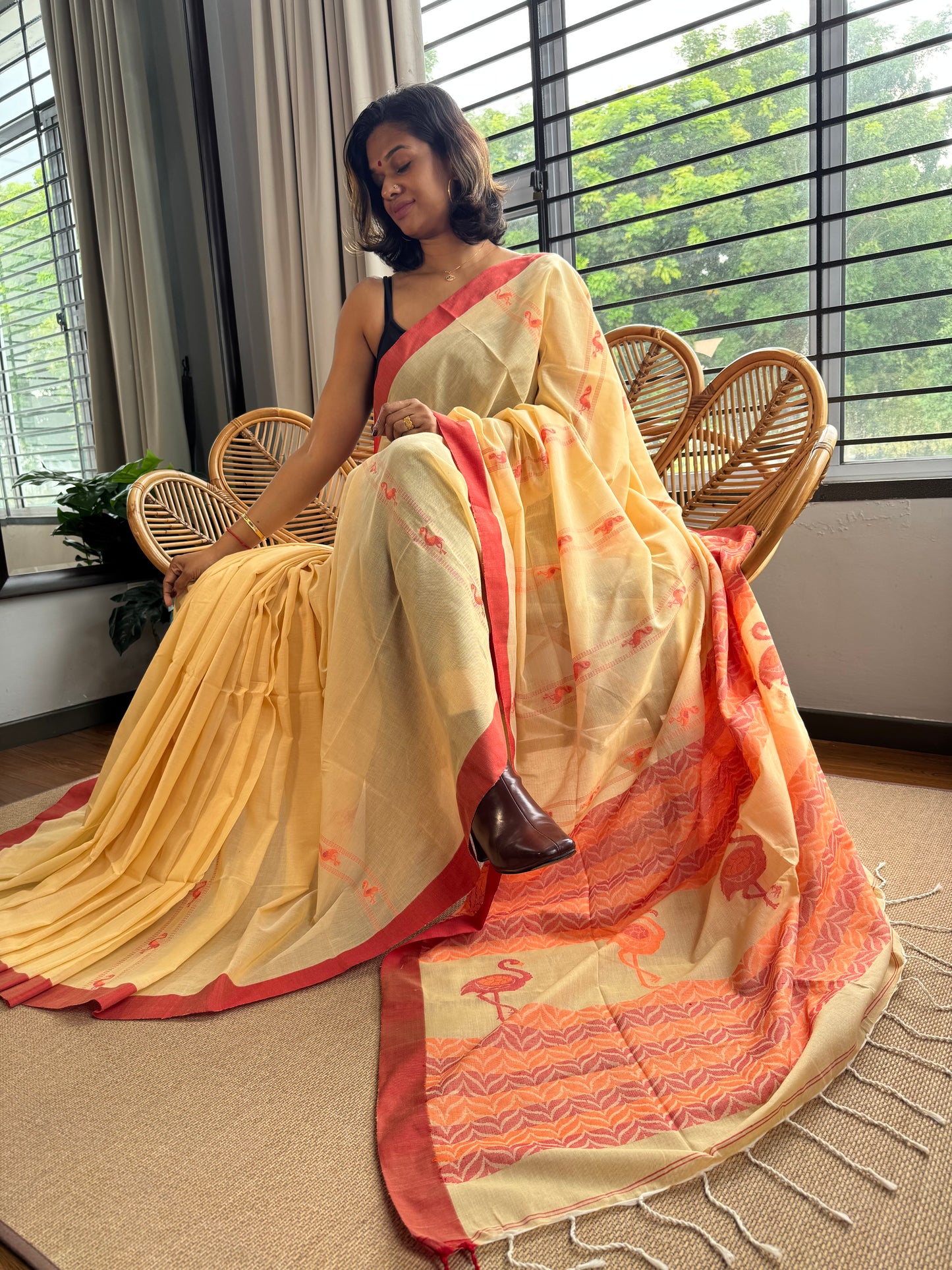 Bengal Loomz - soft  Khadi Cotton Saree