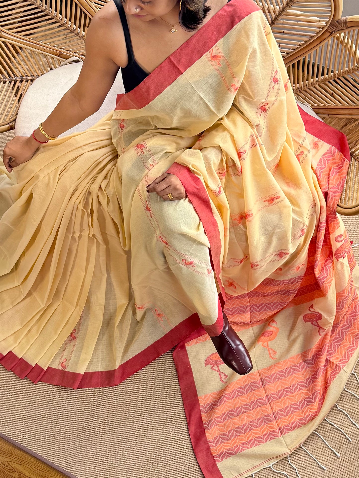 Bengal Loomz - soft  Khadi Cotton Saree