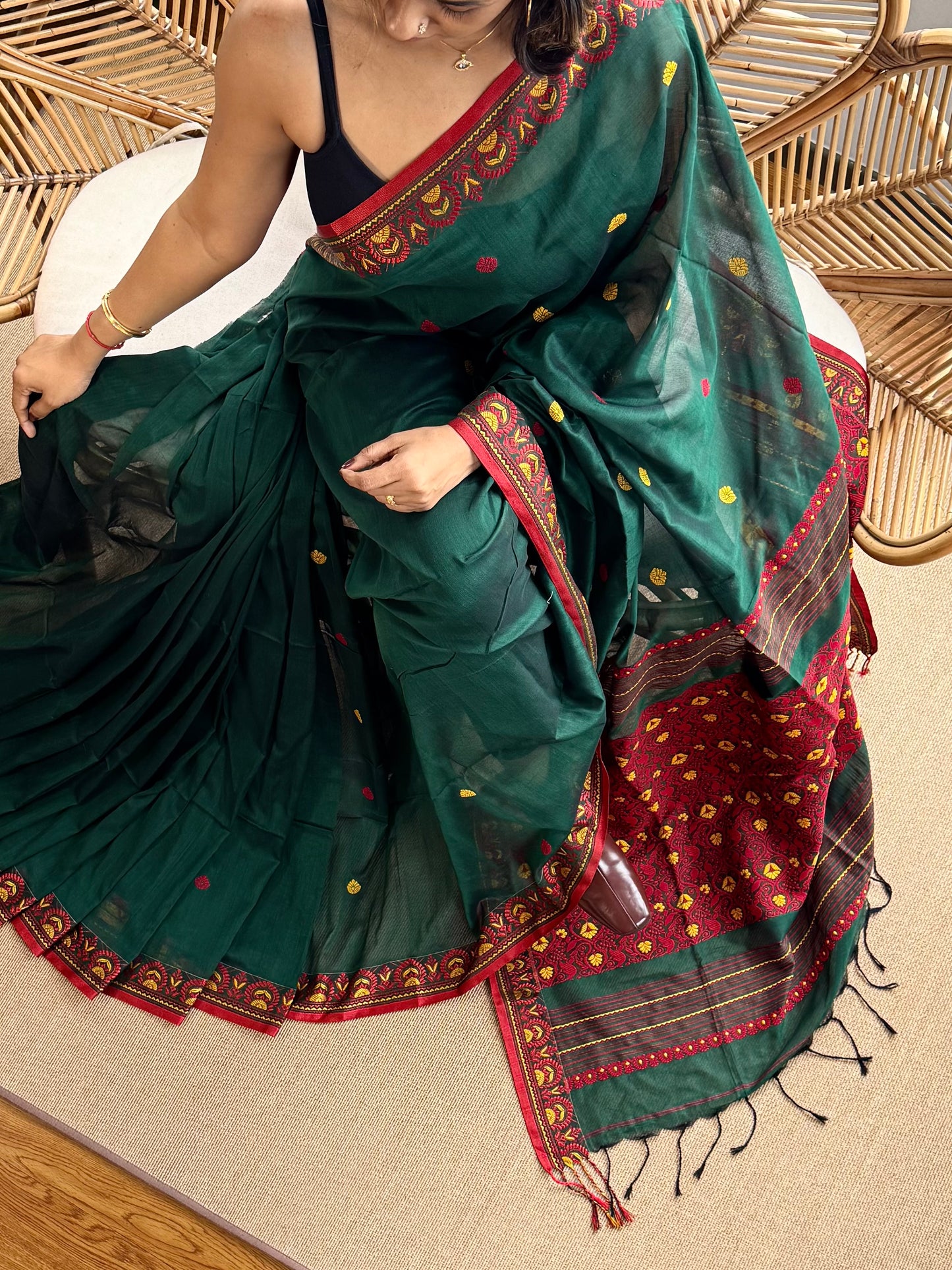 Bengal Loomz - soft  Khadi Cotton Saree