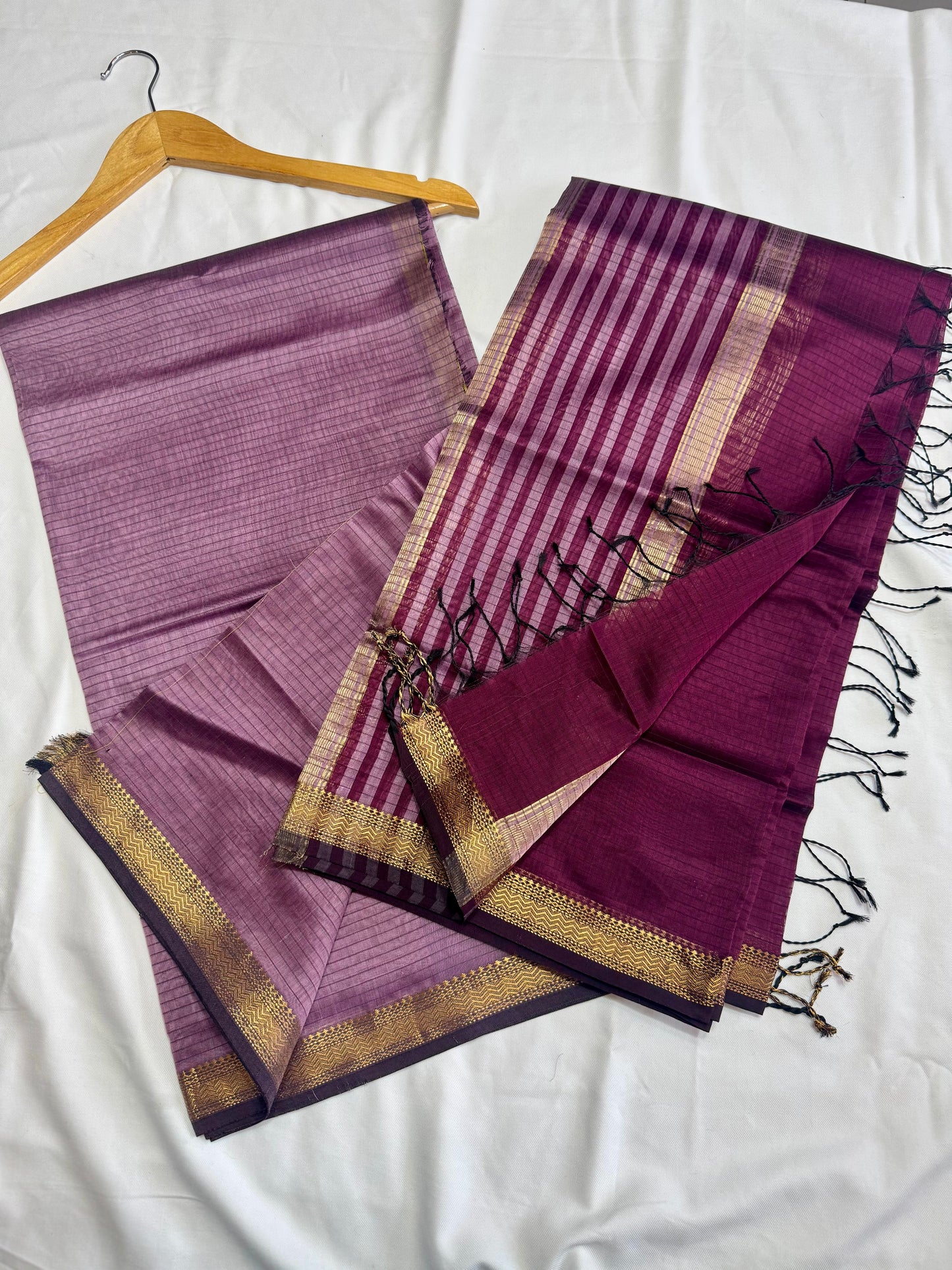 Pure Handloom Maheswari Silk Cotton Salwar Suit (Copy)