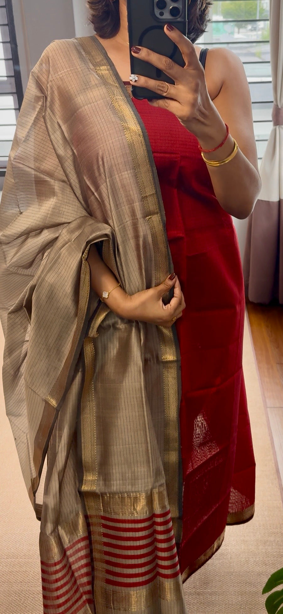 Pure Handloom Maheswari Silk Cotton Salwar Suit
