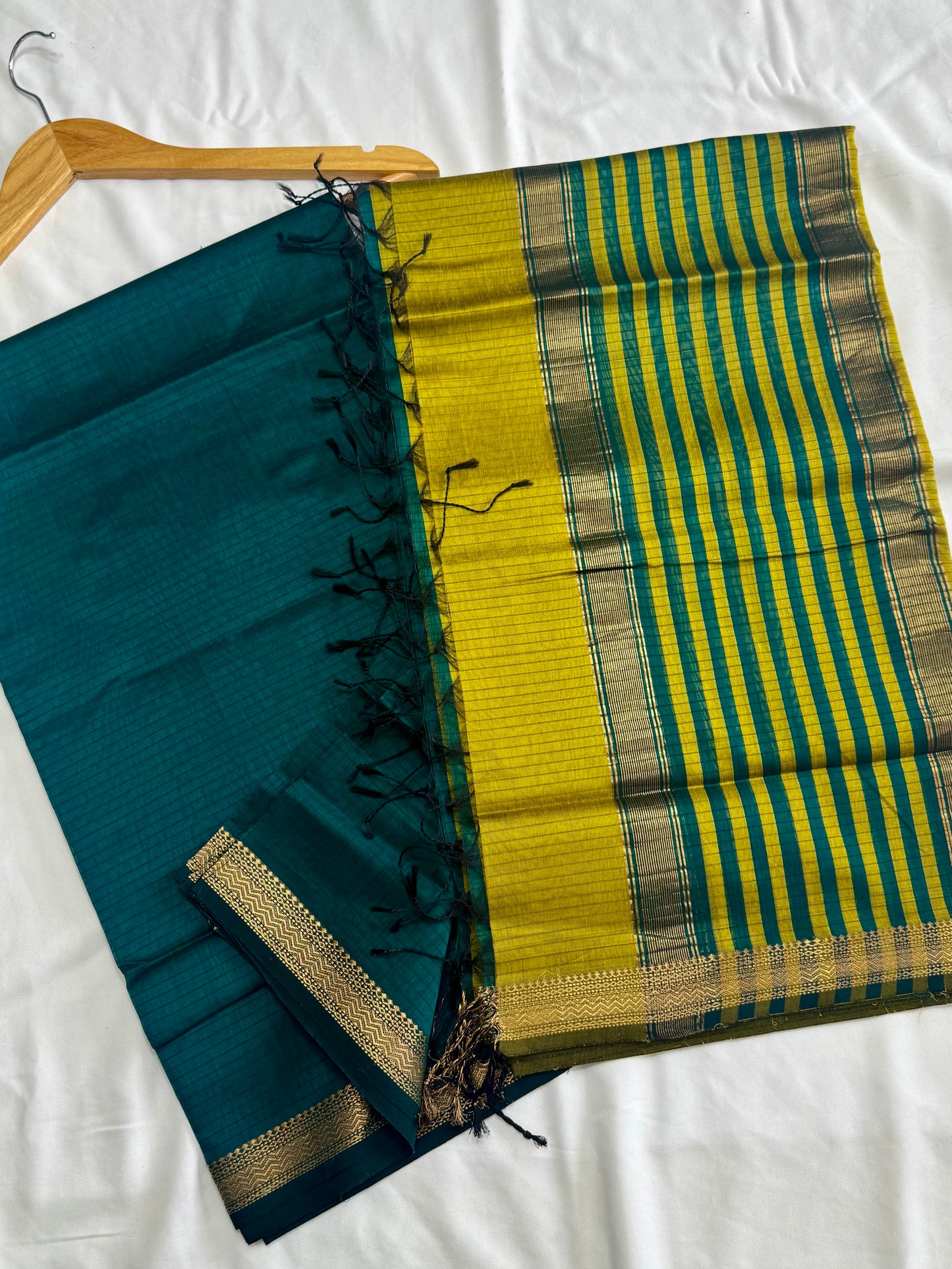 Pure Handloom Maheswari Silk Cotton Salwar Suit