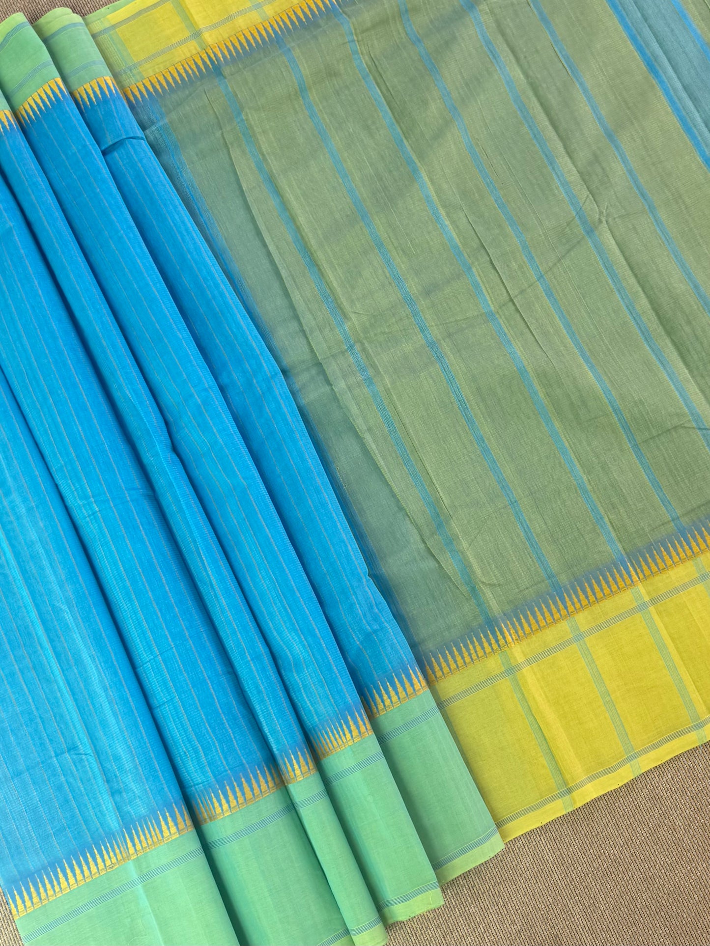 MAnglagiry Cotton Saree with  thread border