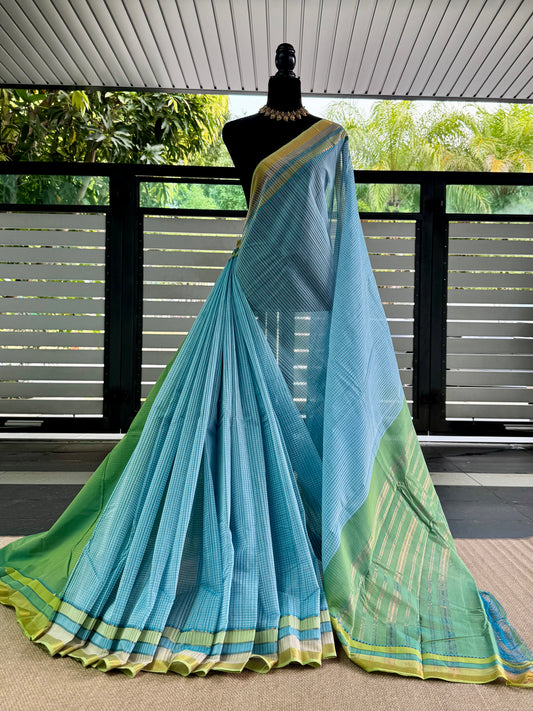 MAnglagiry missing checks cotton saree