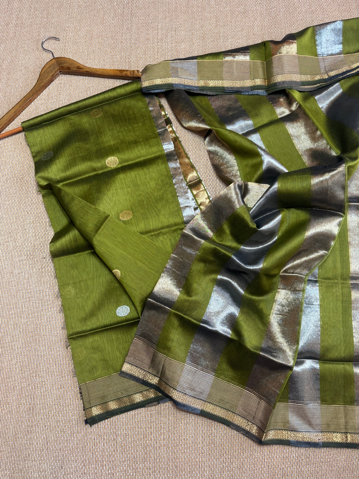 Pure Handloom Maheswari Silk Cotton Salwar Suit