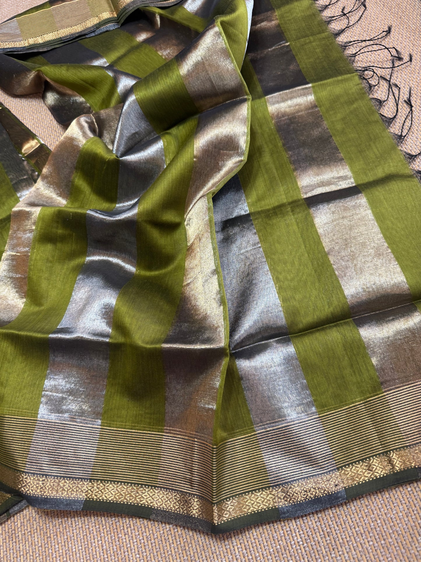 Pure Handloom Maheswari Silk Cotton Salwar Suit