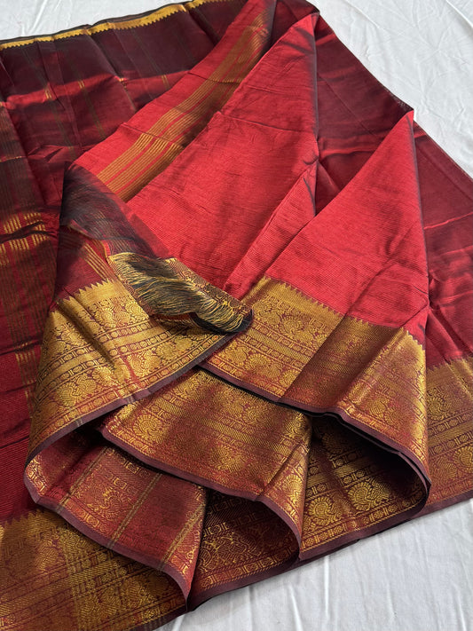 Mangalagiri Pattu by cotton saree with kanchi border