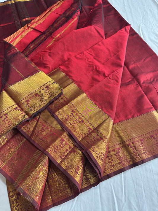 Mangalagiri Pattu by cotton saree with kanchi border