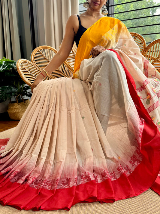 Bengal Loomz - soft  Khadi Cotton Saree