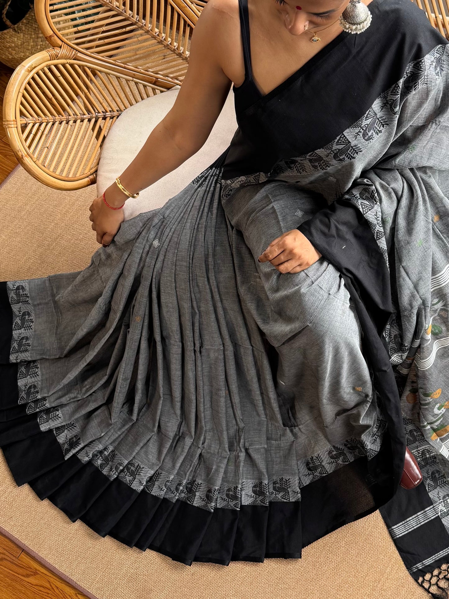Bengal Loomz - soft  Khadi Cotton Saree
